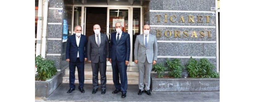 Kahramanmaraş Valisi Ömer Faruk COŞKUN dan Ticaret Borsası na ziyaret